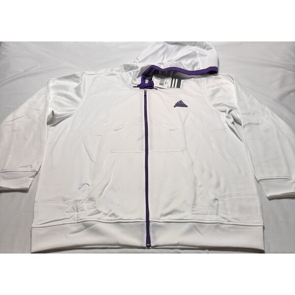Adidas Tech Fleece Full Zip Track Jacket White Mens Size 2XL XXL NWT NEW *READ - Picture 1 of 12